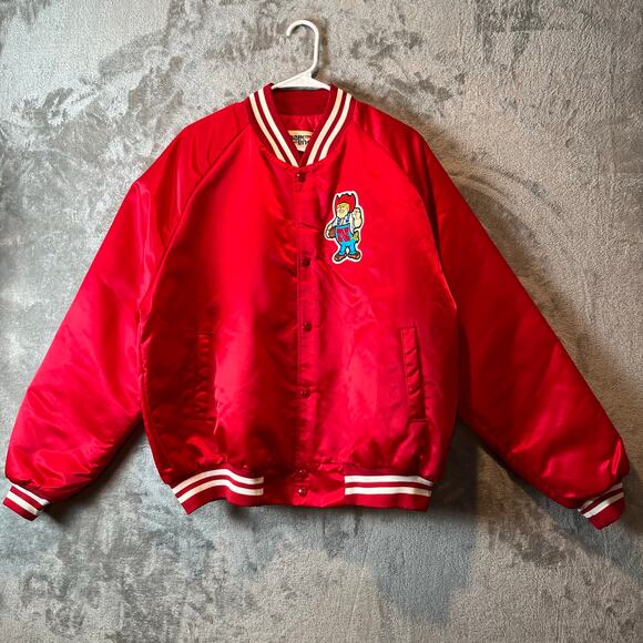 Vintage Nebraska Cornhuskers Chalk Line 1980s Red Jacket Herbie Patch Men's XL - Picture 1 of 5